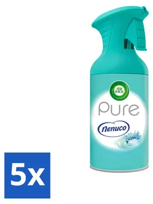 Zdjęcie produktu dla 5 sztuk sprayu do pomieszczeń Air Wick Pure Nenuco, pojemność 250 ml - zestaw ekonomiczny