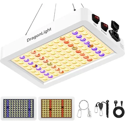 Image de Lampe de croissance LED à spectre complet avec UV et IR, double puce, câble de 3 mètres, pour serre et plantes d'intérieur