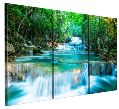 Produktbild von LUMASOUL Leinwand Bilder, Leinwandbild Natur Motiv, Wandbilder Holzrahmen und Webstuhl Wohnzimmer und Schlafzimmer, Bilder 120x80 cm Eklektisch Landschaft 12