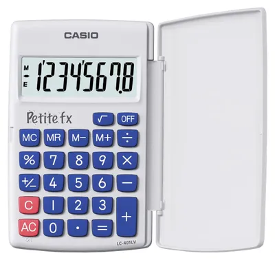 Zdjęcie produktu dla Casio - kalkulator kieszonkowy Petite FX, biały