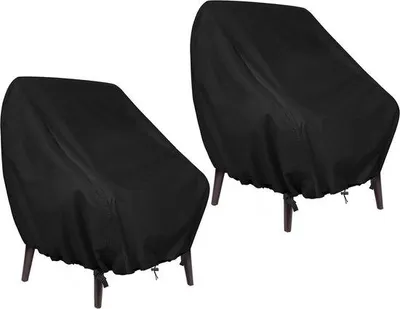Produktbild von Gartenstuhlbezüge - 2 Stück wasserdicht - Heavy-Duty - 420D Oxford-Stoff - Terrassenmöbel - Schutzbezug (89 x 97 x 74 cm)