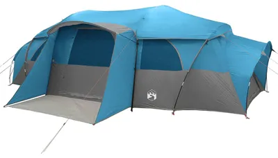 Produktbild von vidaXL Familienzelt mit Regenschutz wasserdicht Blau 18-Personen