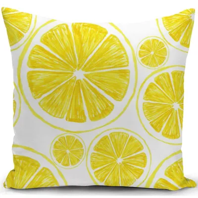Immagine prodotto di Copertura per cuscino, motivo limoni, decorativa, 40x40 cm, 1 pezzo