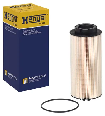 Productafbeelding van Brandstoffilterinzetstuk 224 mm, HENGST FILTER, geschikt voor onder andere MAN TGX