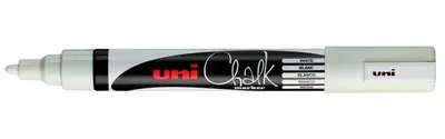 Immagine prodotto di Uni-Ball - Pennarello a gesso, punta rotonda 1,8-2,5 mm, bianco | 12 pezzi