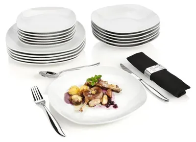 Produktbild von Tafelservice "Bilgola" by Sänger, 18 teilig für 6 Personen, im abgerundetem Design