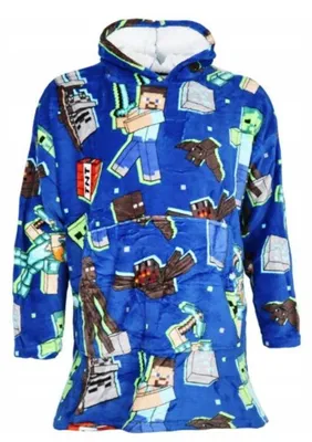 Productafbeelding van Minecraft hoodie-poncho voor volwassenen - polyester
