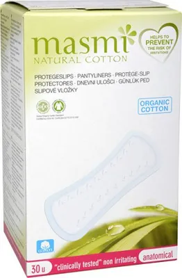 Image de Protections hygiéniques Masmi Anatomic en coton bio, 24 pièces