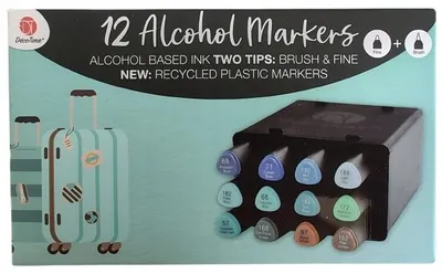 Produktbild von DecoTime Twinmakers Deco Tray 12 Alkoholmarker Set