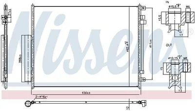Produktbild von NISSENS 940972 Kondensator Klimaanlage für ALFA ROMEO GIULIA (952) +Trockner