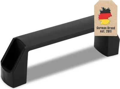 Produktbild von Intirilife Kunstoff Hand Griff Lochabstand 120 mm - Bügelgriff Tragegriff Ersatzgriff Haltegriff in Schwarz