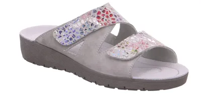 Produktbild von Rohde 1403 Roma Damen Pantoletten Clogs Weite F1/2 Leder, Größe:40 EU, Farbe:Grau