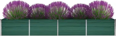 Zdjęcie produktu dla vidaXL Podwyższone łóżko ogrodowe Stal ocynkowana 320x80x45 cm Zielony