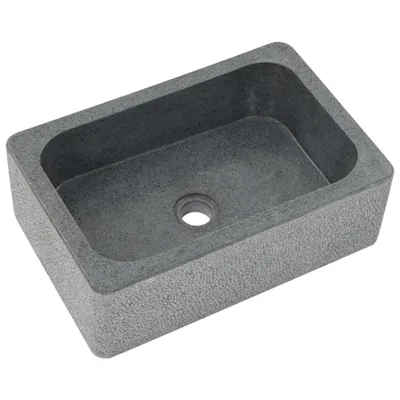 Zdjęcie produktu dla Umywalka 45x30x15 cm kamień rzeczny czarny
