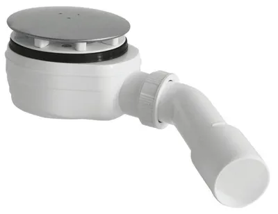 Obrázek produktu pro Sifon do sprchové vaničky, nízký, 90 mm, DN40/50, leštěná nerezová ocel