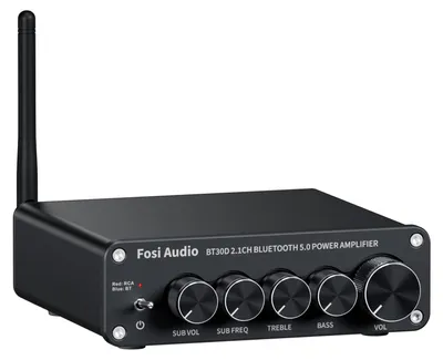 Obrázek produktu pro Audio zesilovač do auta, 2.1 kanálový, Bluetooth 5.0 – 50W, subwoofer – 100W, mini hi-fi, třída D
