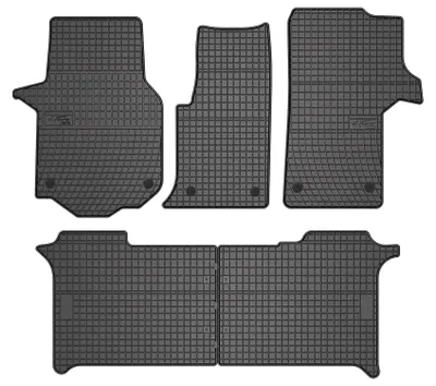 Immagine prodotto di Tappetini auto in gomma adatto per Mercedes Crafter II (2016-, furgone 2 file) neri, set 4 pz, con fissaggi