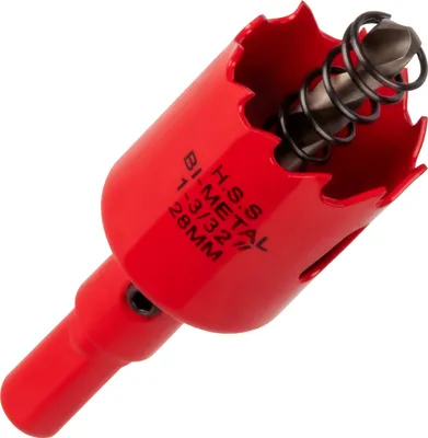 Produktbild von Ø 28mm, Professionelle Universal Lochsäge Ø 28-68mm aus HSS Bi-Metall für Aluminium, Holz, OSB, PVC, Kunststoff, Gipskarton