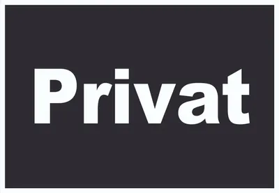 Produktbild von Privat Schild weiß-schwarz A4 (210x297mm)