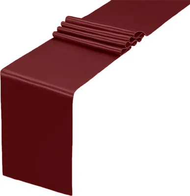 Produktbild von Satin-Tischläufer, 274,3 x 30,5 cm, knitterfreier Tischläufer, einfarbiger Tischläufer für Hochzeiten, Geburtstagsfeiern, Bankette, Esstischdekoration