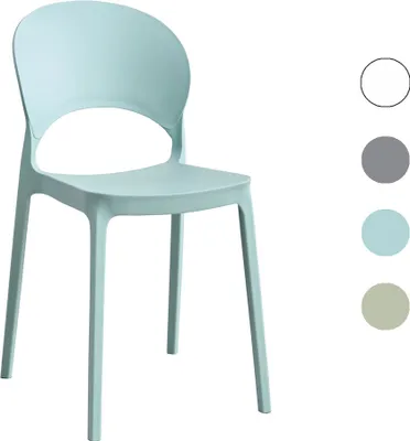 Produktbild von Stapelstuhl Quito Gartenstuhl Bistrostuhl Kunststoffstuhl Blau