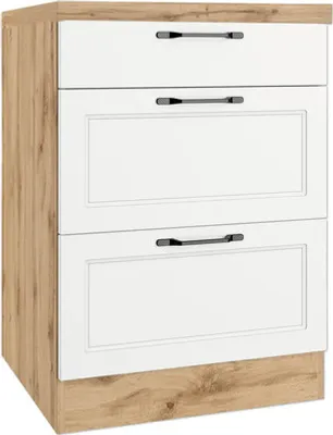Produktbild von Held Möbel Auszugunterschrank Lübeck BxTxH 60 x 60 x 86 cm weiß matt zerlegt 451.2.6330