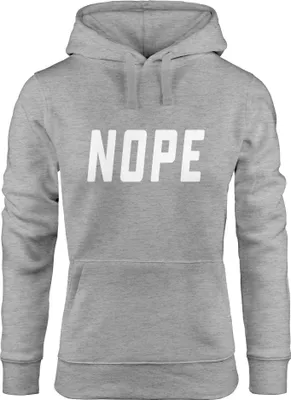 Produktbild von Kapuzen-Pullover Damen NOPE Hoodie Moonworks® grau XS