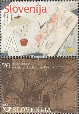 Produktbild von Briefmarken Slowenien 2003 Mi 435,451 (kompl.Ausg.) postfrisch Vorphilatelistischer Brief
