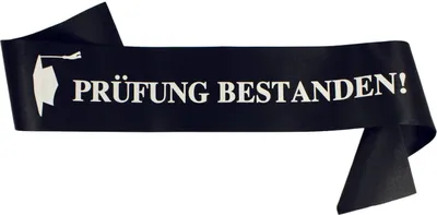 Produktbild von Oblique Unique Schärpe Prüfung Bestanden Geschenk Abi Schul Abschluss Führerschein - schwarz