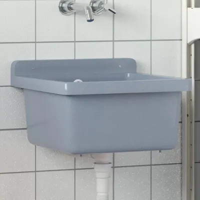 Produktbild von (Angebot 2026)Ausgussbecken Wandmontage Grau 40x40x24 cm Harz GermanyMöbel 89532 - Spülen