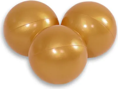 Produktbild von Kunststoffbälle für Bällebad – Spielbälle – Kindersicher und flexibel, Set à 50 Stück, gold