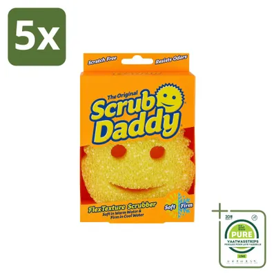 Produktbild von 5 x Scrub Daddy Reinigungsschwamm - Texturändernd - Großpackung - 5 Stücke