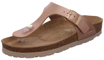 Produktbild von Rohde Damen Zehentrenner Pantolette Metallic-Optik Alba 5600, Größe:36 EU, Farbe:Rosa