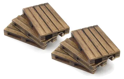 6 Mini-Paletten aus Altholz, Untersetzer, 12x8x2,2 cm, handgefertigt