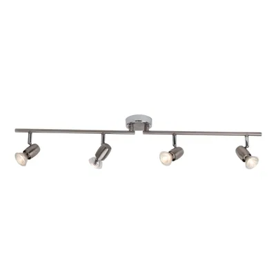 Zdjęcie produktu dla BRILLIANT LED Spot Wesley | prosta lampa sufitowa | 4-punktowa | metal | żelazo/chrom | obrotowe głowice | 4x GU10, maks. 18 W
