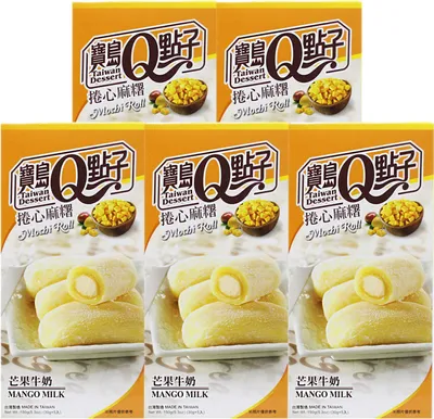 Produktbild von 5er Pack (5x150g) TW He Fong Mochi Roll Mango