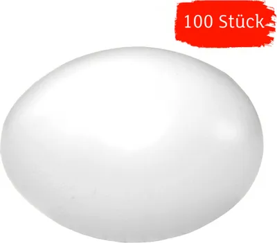 Produktbild von Plastikei, Ostereier, 60 mm, weiß 100 Stück