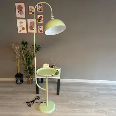 Produktbild von Moderne Stehlampe aus Metall mit E27, Mintgrün Verstellbarer Lampenschirm