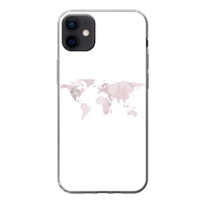 Produktbild von MuchoWow® Handyhülle Schutzhülle Hülle für iPhone 12 mini Weltkarte - Marmor - Rosa Silikon Softcase Handy Hülle - Bild