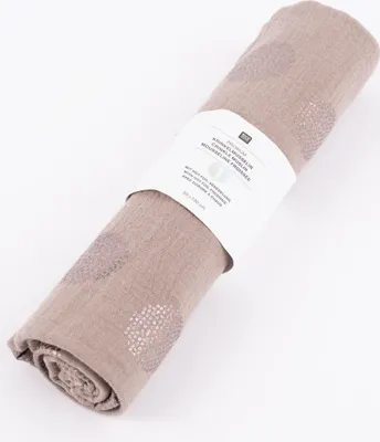 Produktbild von Baumwollstoff, 50cm x 140cm Musselin - taupe