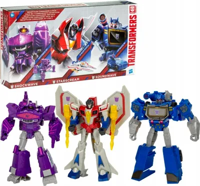 Produktbild von Hasbro Transformers SHOCKWAVE STARSCREAM SOUNDWAVE 3-IN-1-FIGURENSET