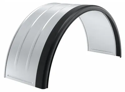 Produktbild von Doppelkotflügel für Anhänger 17,5–19,5 Zoll DOMAR DK7140 Radlauf 1000/500 mm Metall mit Gummikante