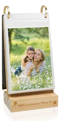 Produktbild von Fotoalbum mit Holzrahmen (10x15 cm) für 60 Fotos