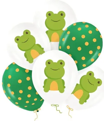 Immagine prodotto di Palloncini FROSCH verdi animali rana compleanno 6pz.