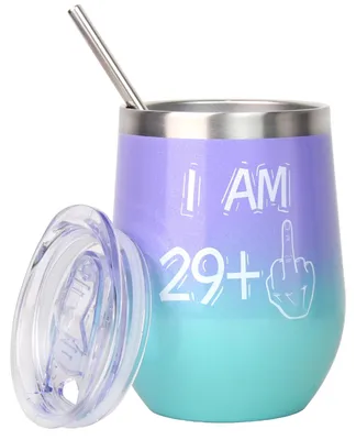 Produktbild von Edelstahl-Weinglas zum 30. Geburtstag für Damen, 350 ml