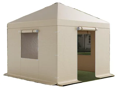 Produktbild von VEVOR Winter Pavillonabdeckung passt für 3,05 x 3,05 m Hartdachpavillons, Allwetter-Pavillonabdeckung mit Seitenwänden und Fenstern, hochdichtes PE-Material, geschlossene Lagerunterstände, Pavillons nicht enthalten, Einfamilienhausdach, 3.07x3.07 m
