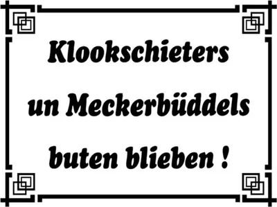 Produktbild von vianmo Holzschild 30x40 cm Klookschieters Meckerbüddels