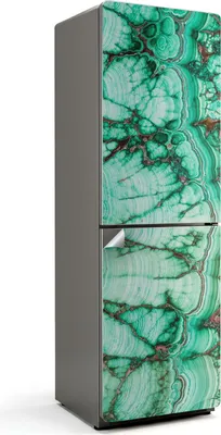 Produktbild von Malachitmuster im Detail – Kühlschrank Aufkleber – Klebefolie Kühlschrank – Kühlschrank Nachbildung – Kühlschrankfolie selbstklebend – Küchen Nachbildungation – 60x190 cm