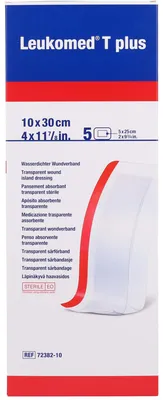 Produktbild von LEUKOMED TRANSP. PLUS STERILE PFL. 10x30 cm, 5 St PFL