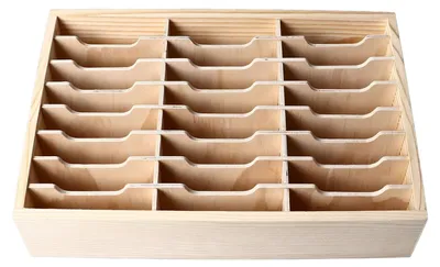 Holz-Organizer mit 24 Fächern, 31x19x10 cm